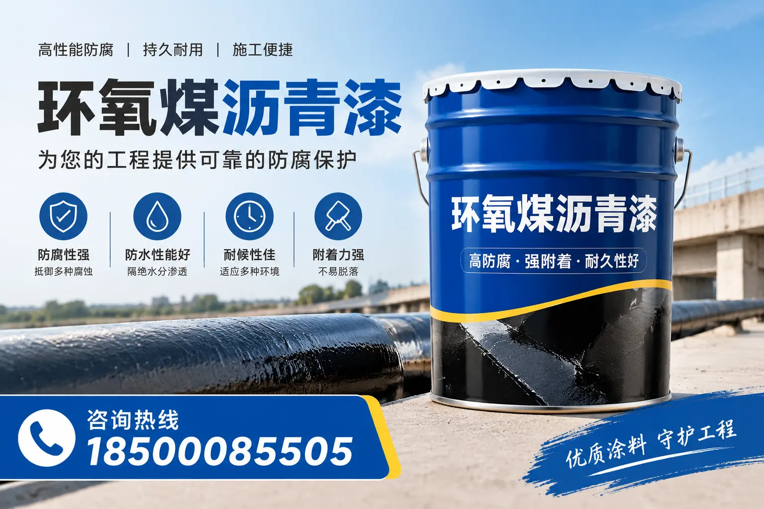 环氧煤沥青漆的成分解析,白杨用户了解施工材料