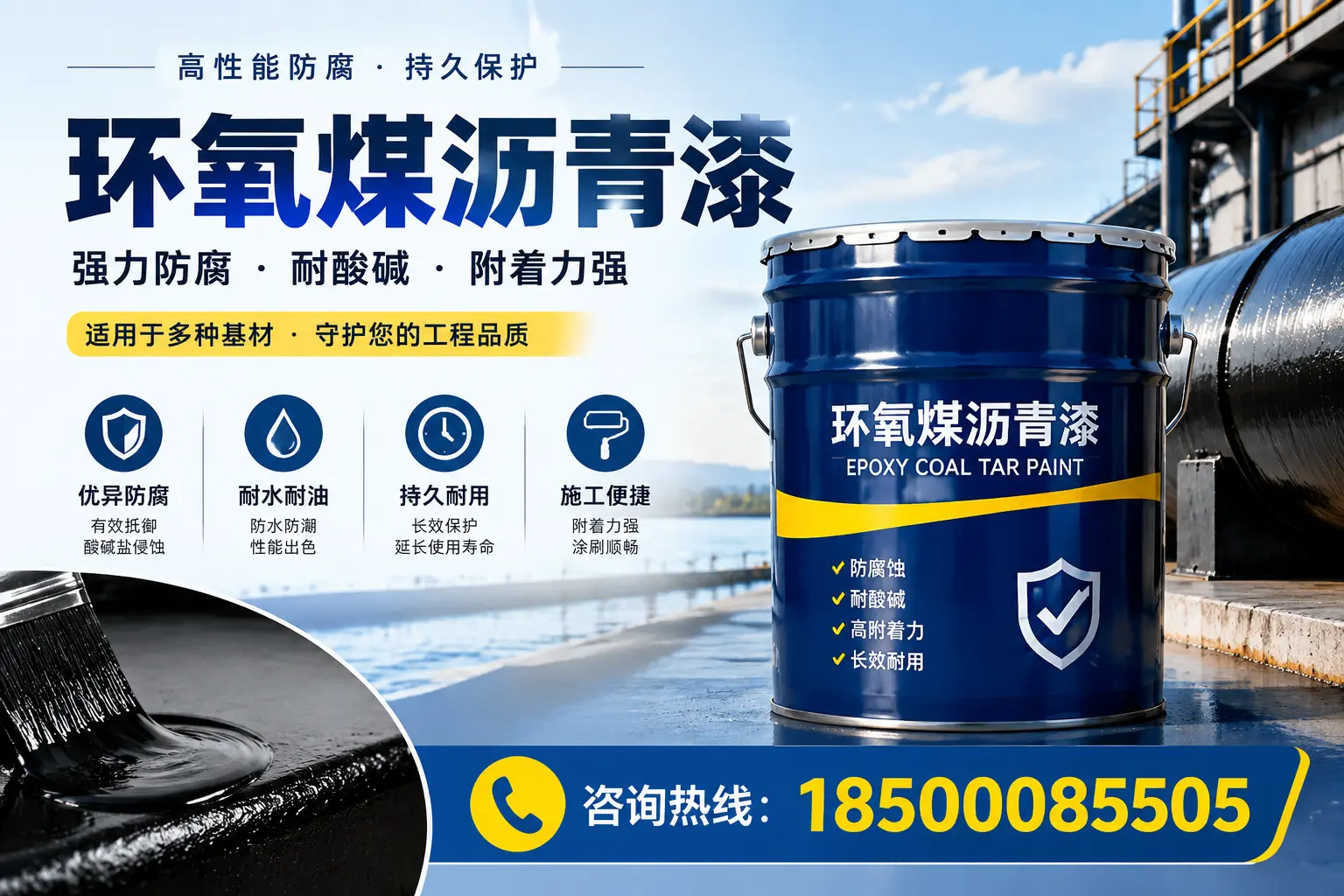 环氧煤沥青漆的施工流程详解,助力白杨工程顺利完成