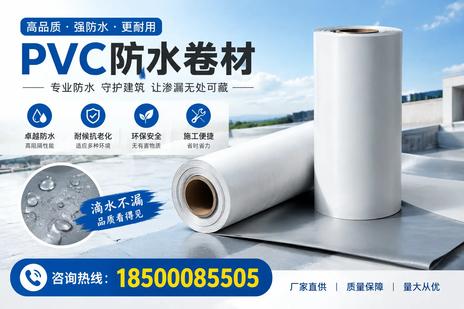 PVC防水卷材的优势与应用案例分析,适合昆玉市场